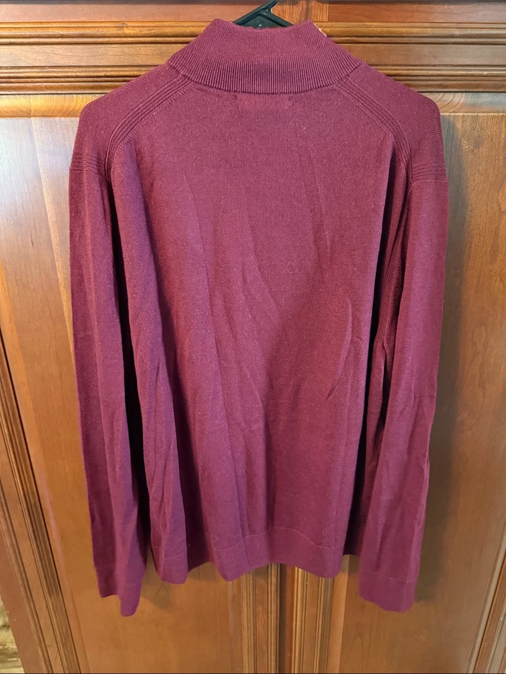 Banana Republic Men's Zip Mock Neck Sweater — Maroon